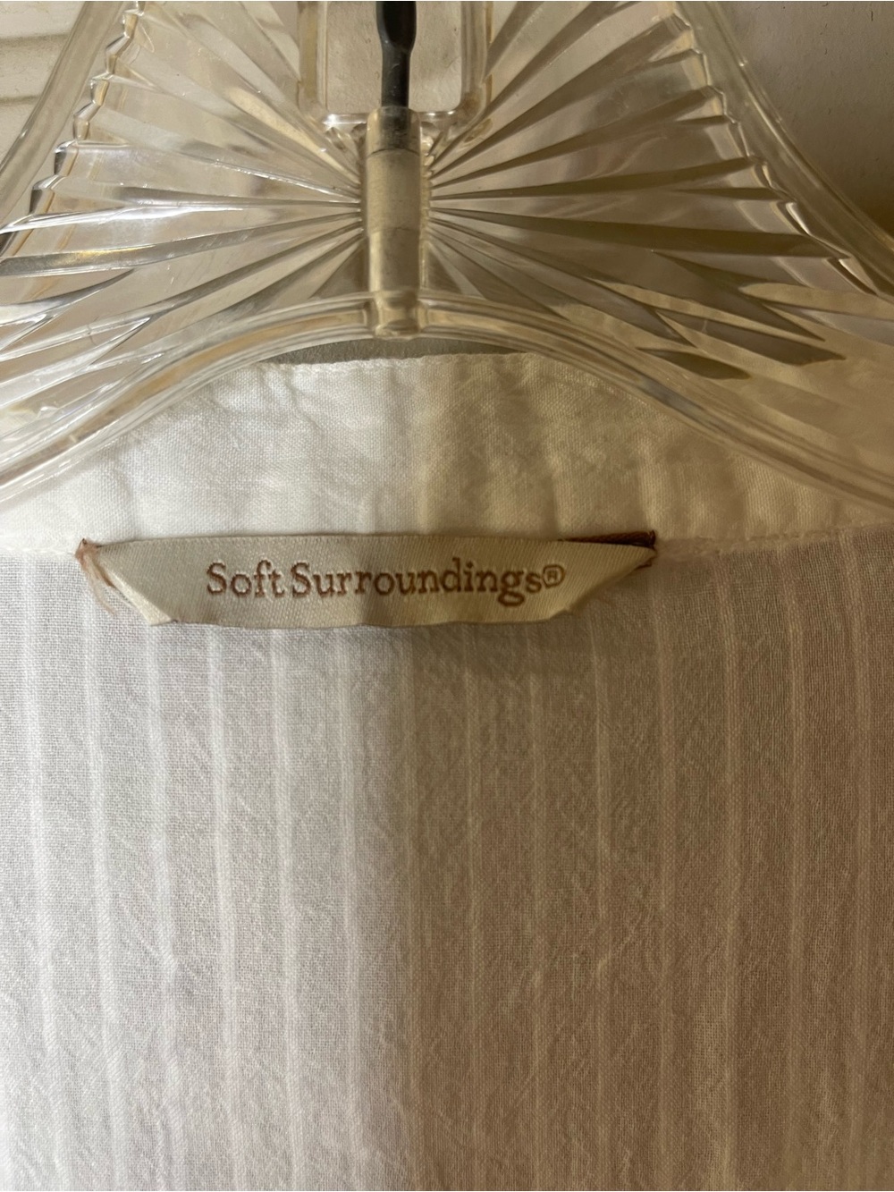 Soft Surroundings Giselle White Sleeveless Embroidered Tunic Nightgown Sz xl - Picture 4 of 6
